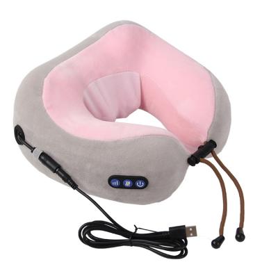 China Ultra Low Noise U Shape Electric Neck Pillow Massager For Muscle Shoulder Pain Relaxation Memory Foam Massage Cervical Pillow For Home Office for sale