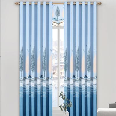 China Blackout Hot Sale Custom Black Fabric Printing Curtains For Home for sale