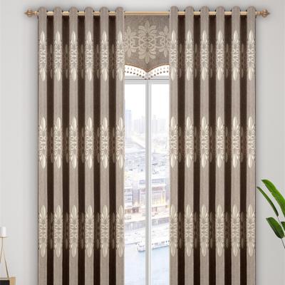 China Luxury pink brown custom blackout Shaoxing textile blackout jacquard fabric for home for sale