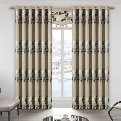 China Blackout 100% Polyester Jacquard Curtain Fabric For Home Textile for sale