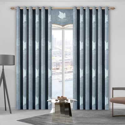 China Blackout Jacquard Curtain Fabric Linen Line Style Fabric For Curtains And Draperys for sale