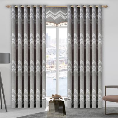 China Soft Blackout Jacquard Linen Fabric Curtain Polyester Curtain Fabric Blackout for sale