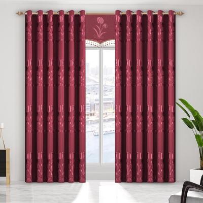 China Luxury Blackout Jacquard Fabric Curtain Material Fabric For Living Room for sale