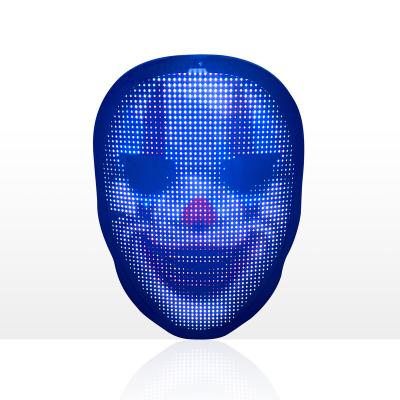 China Halloween/Masquerade/Party/Concer Halloween Smart Phone Controlled LED Display Can Project Smart Party Gifts Mask Control Face Change Scary Glowing Mask for sale