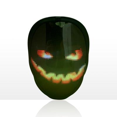 China Halloween/Masquerade/Party/Concer Halloween Christmas Cosplay Music Parties Colorful RGB LED Lamp Beads Bluetooth Connection APP Glowing Mask for sale