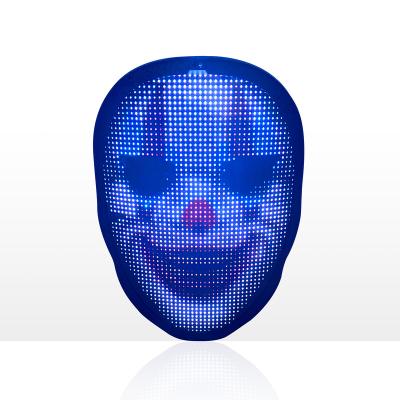 China App Halloween/Masquerade/Party/Party Mask Colorful RGB LED Glowing Clown Concer Halloween Face Masks Bluetooth Connection Scary Party for sale