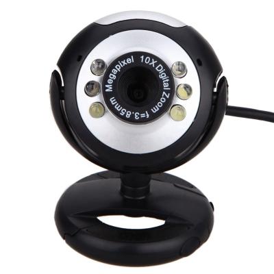 China Webcam 6 LED Night Light Web Camera Buit-in Mic Clip Cam For Desktop PC Laptop Laptop USB Webcam XJ6002 for sale