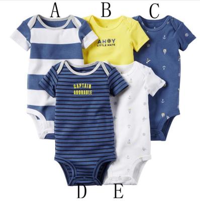 China 100% Cotton Newborn Rompers Baby Boy Clothes Print Babies Overalls Rompers Summer Custom Kids 100% Cotton Short Sleeve for sale