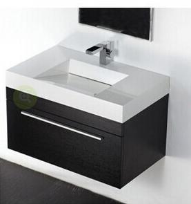 China Black bathroom cabinet,high glossy lacquer bathroom cabinet,Acrylic basin vanity for sale