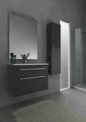 China High glossy bathroom cabinet,Grey color lacquer bathroom cabinet,European style vanity for sale