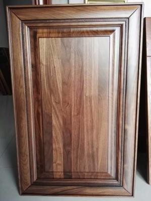 China Luxury black walnut solid wood kitchen cabinet door ,walnut raised kitchen cabinet door for sale