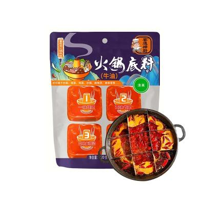 China Cooking Tianchu Factory Wholesale 320g Halal Hot Pot Authentic Sichuan Chongqing Spicy Hot Pot Good Butter Soup Base for sale