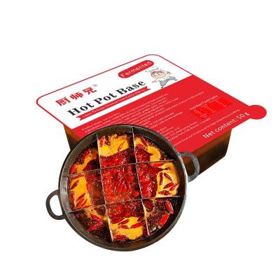 China Cooking Tianchu Factory Wholesale Small Box 50g Hot Pot Authentic Sichuan Chongqing Spicy Hot Pot Good Butter Soup Base Hot Pot Base for sale