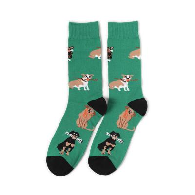 China 2022 new new trend men's multi personality cartoon antibacterial wholesale pattern socks PU cotton socks for sale