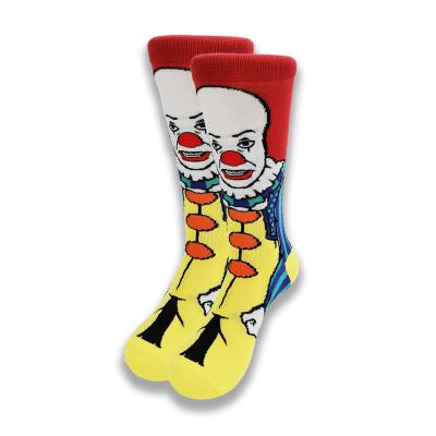 China Wholesale Custom Antibacterial Horror Cartoon Movie Character Skateboard Men Crew Socks for sale