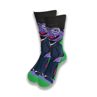 China Custom Wholesale Antibacterial Happy Socks Cartoon Unisex Skateboard Socks for sale