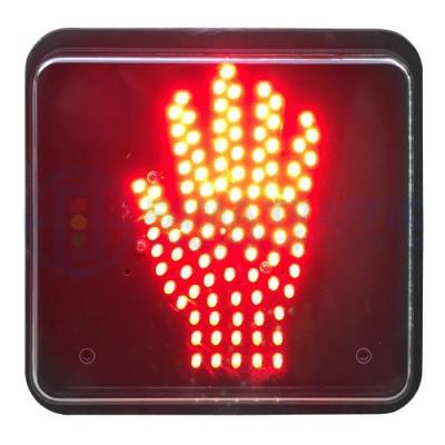 China Pedestrian Traffic Light 200mm Square PC Plastic Red-Hand Traffic Light Module Anti-UV for sale