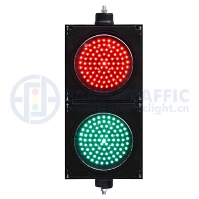 China PC 200mm Plastic Anti-UV Traffic Light 200mm Red And Green LED Traffic Light Full Ball for sale