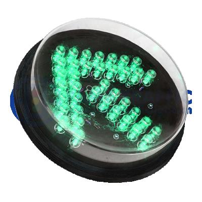 China Anti-UV Plastic PC 200mm Fresnel Lens Green Arrow Traffic Light Unique Designed Module for sale