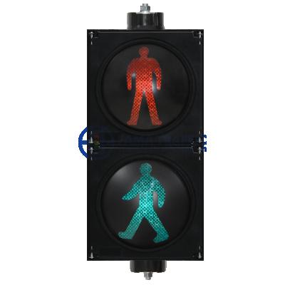 China Plastic Anti-UV High Flux PC Pedestrian Pedestrian Head Pedestrian Signal Light 200mm Anti-UV Red And Green LED for sale