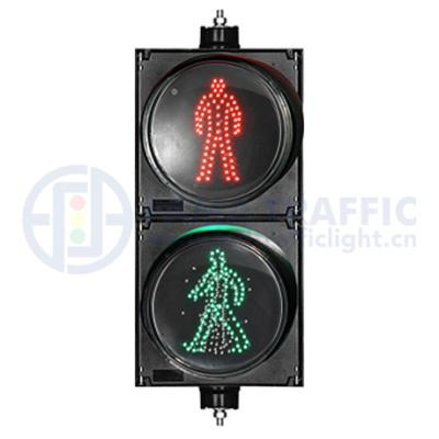 China Anti-UV PC Pedestrian Dynamic Traffic Light Light 200mm Plastic Pedestrian Led Traffic Light for sale