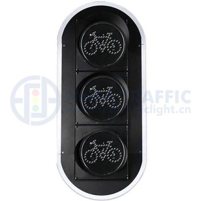 China PC Plastic Anti-UV Led Traffic Light Led Warning Light 300mm Red Yellow Green Bicycle LED Traffic Lights Light for sale