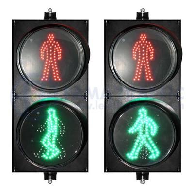 China PC Plastic Anti-UV Traffic Lights Lights 300mm Dynamic LED Pedestrian Traffic Light for sale