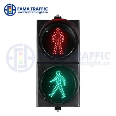 China PC Traffic Light Pedestrian LED Traffic Light 400mm Plastic Anti-UV Static Signal Light for sale