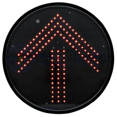 China Custom Wholesale 400mm Red Arrow LED Traffic Light Module PC Traffic Light Plastic Anti-UV Module for sale