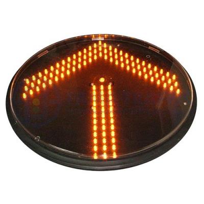 China Custom Wholesale 400mm Yellow Arrow LED Traffic Light Module PC Traffic Light Plastic Anti-UV Module for sale