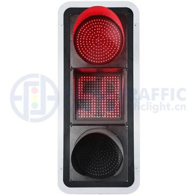 China Plastic PC 400mm Anti-UV Full Ball LED Traffic Lights With Matrix Countdown Timer for sale