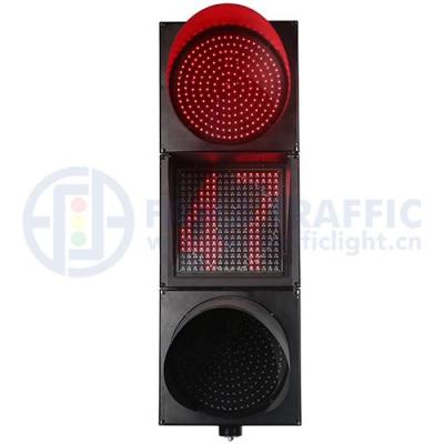 China PC Plastic Anti-UV Red Yellow Green Traffic Lights Lights Full 400mm LED Ball Traffic Lights with Matrix Countdown Timer for sale