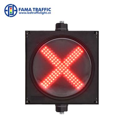 China Wholesale UV Resistant PC Led Traffic Lights Light 300mm Red Cross Led Traffic Light for sale