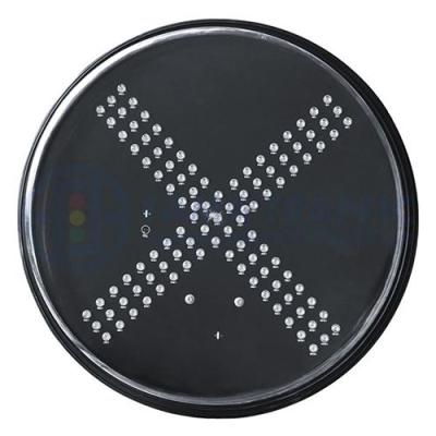 China UV Resistant PC LED Traffic Light Module 300mm Red Cross Light Module Red Cross Traffic Light Module for sale