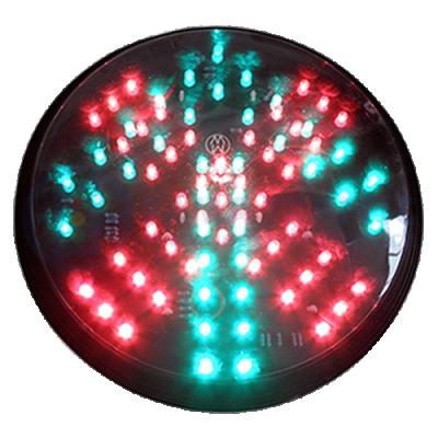 China UV Resistant PC 200mm Red Cross Green Arrow Traffic Light Module Led Traffic Lights for sale