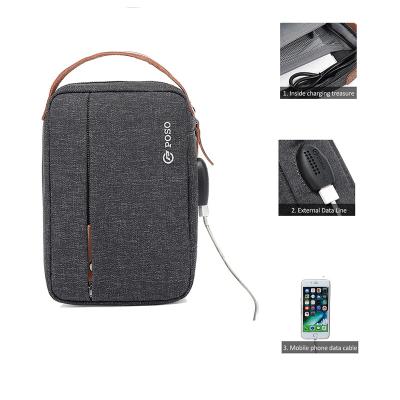 China Outdoor Usb Stored Mini Storage Travel Bag Zipper Card Cool Portable Waterproof Reusable Organizer Bell Package Custom Made Polyester for sale