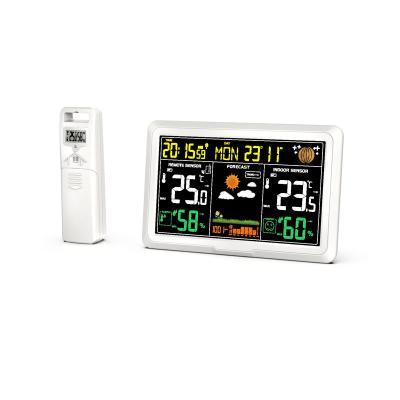 China Calendars Digital Weather Station with Thermometer Temperature Humidity Monitor Wireless Wetterstation Indoor/Outdoor EU Version for sale