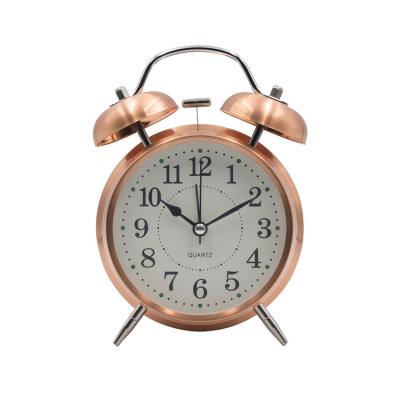 China Personalized Customization 2020 New Style High Popularity Double Bell Metal Desk Clock for sale