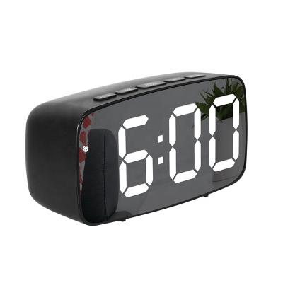 China Multi-Function Mirror Screen+Brightness Adjustment HD Mirror Alarm Clock LED Modern Digital Alarm Clock for sale