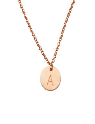 China Popular Factory Style Hot Selling Gold Plated Stainless Steel Letter Pendant Necklace for sale