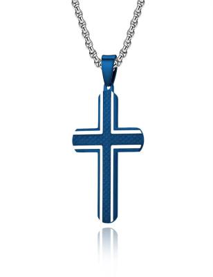 China TRENDY Factory Outlet Stainless Steel Cross Gold Plated Cross Stainless Steel Necklace Pendant for sale