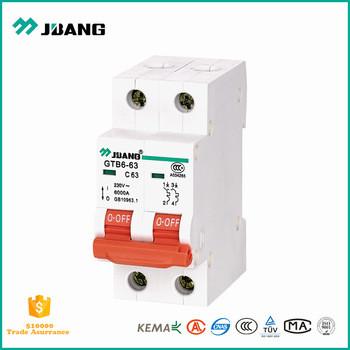 China GTB6 High Breaking Capacity, 20000 times Mechanical endurance Miniature Circuit Breaker Rated Current 63A - 80A MCB for sale