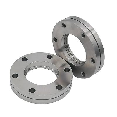 China Vacuum environment ultra high vacuum pipe fittings 316 stainless steel unrotable flange for sale