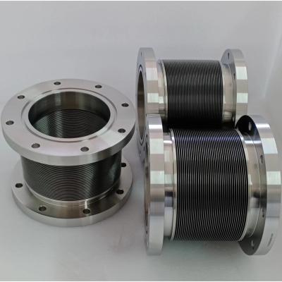 China SUS316L SUS304 Stainless Steel Vacuum 304 AM350 Edge Welded Soft Flexible Bellows Dinner Vacuum Bellows for sale