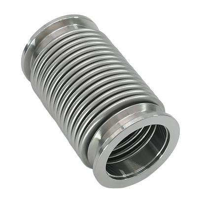 China SUS316L SUS304 flange weld stainless steel kf vacuum bellow flexible iso100 pipe for sale