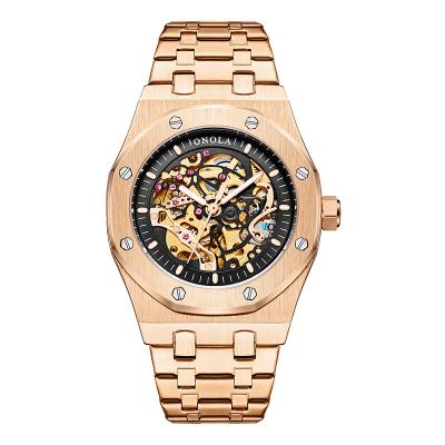 China ONOLA 3811 Gold Man Watch Amazon Stainless Steel Band Waterproof Chic Pink Mechanical Full Automatic Moq 1 Outdoor Wrist Watch for sale