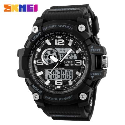 China Hot New Skmei 1283 Chronograph Men's Jeans Colors Dual Time Watch Waterproof Tangan Jam Sports Digital Watch for sale