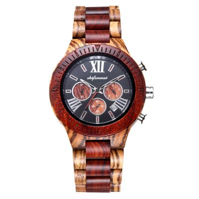 China Day/date shifenmei S5586 men's watch wooden wooden watches OEM custom wood watch for sale