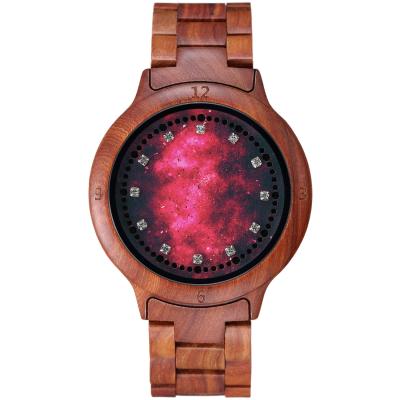 China OEM waterproof red wood digital wood digital watch private label watch sandal shifenmei S5609 logo for sale