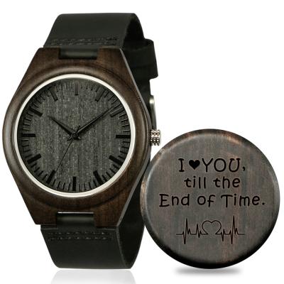 China Non-Specific Custom Logo Men's Wood Watch Handmade Wooden Watches Wooden Watch Anniversary Gift for sale